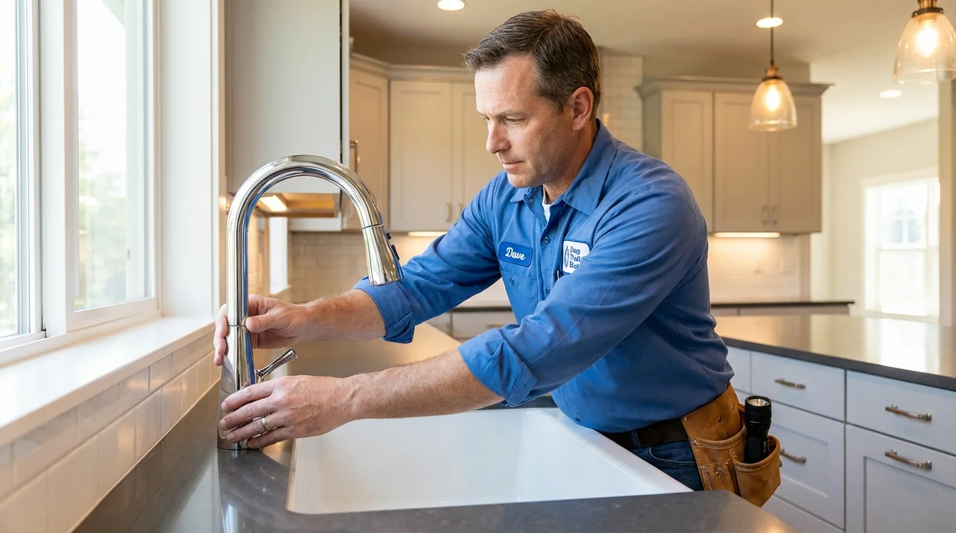 Kitchen faucet installation by Johns Plumbing LLC in Antwerp